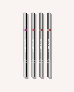 Dual Lip Stain i alle fire farver: Pink, Rose, Brown og Nude